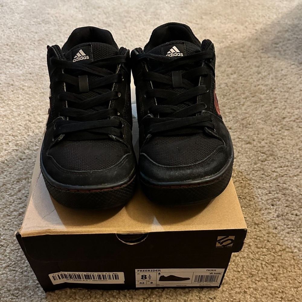Adidas Five Ten Men Free rider Canvas Mountain Bike Skate Shoes Black Size 8.5